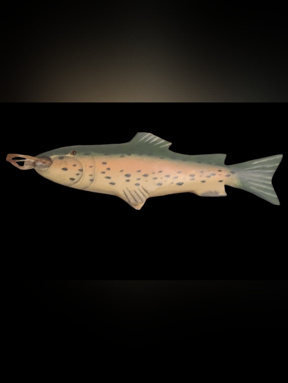 9" Folk Art Handmade Trout Decoy Ornament